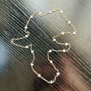 Gold Chain Necklace with Beads